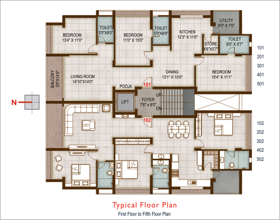 Typical floor plan