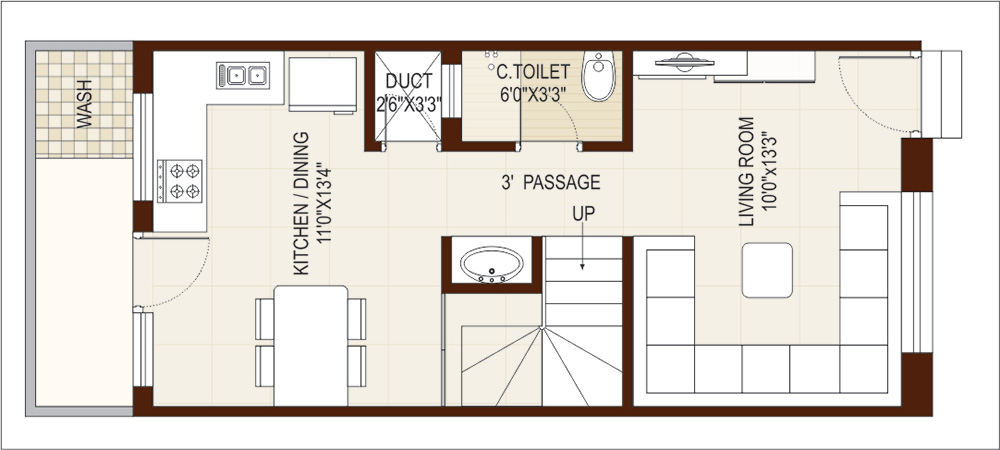 Row house  - Ground Floor