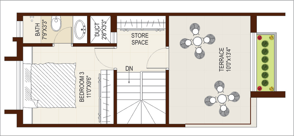 Row house  - Second Floor