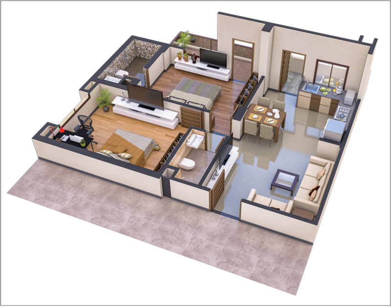 Unit Flat Plan B1