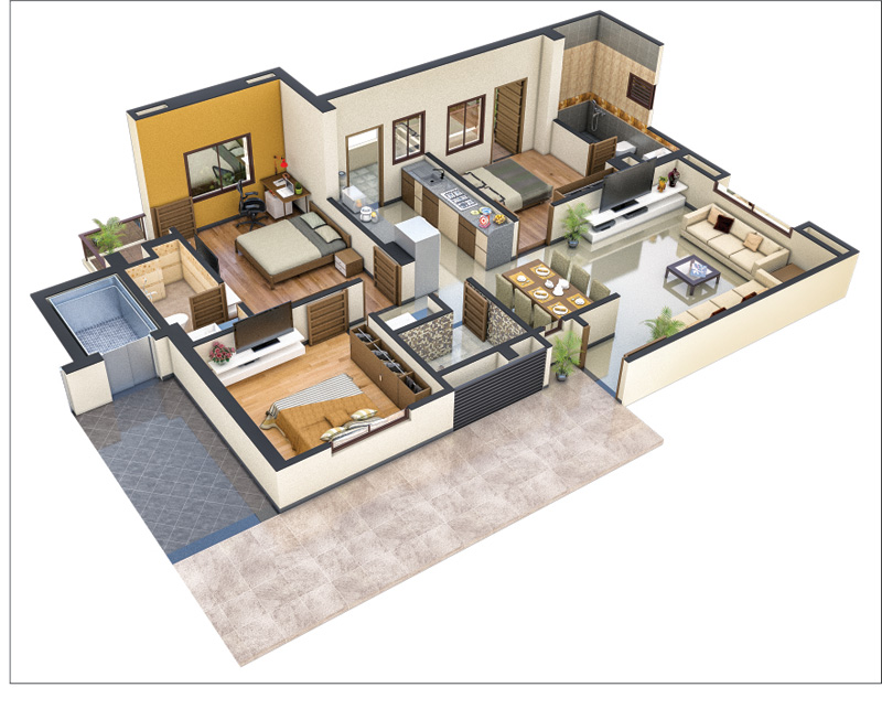 Unit Flat Plan C1