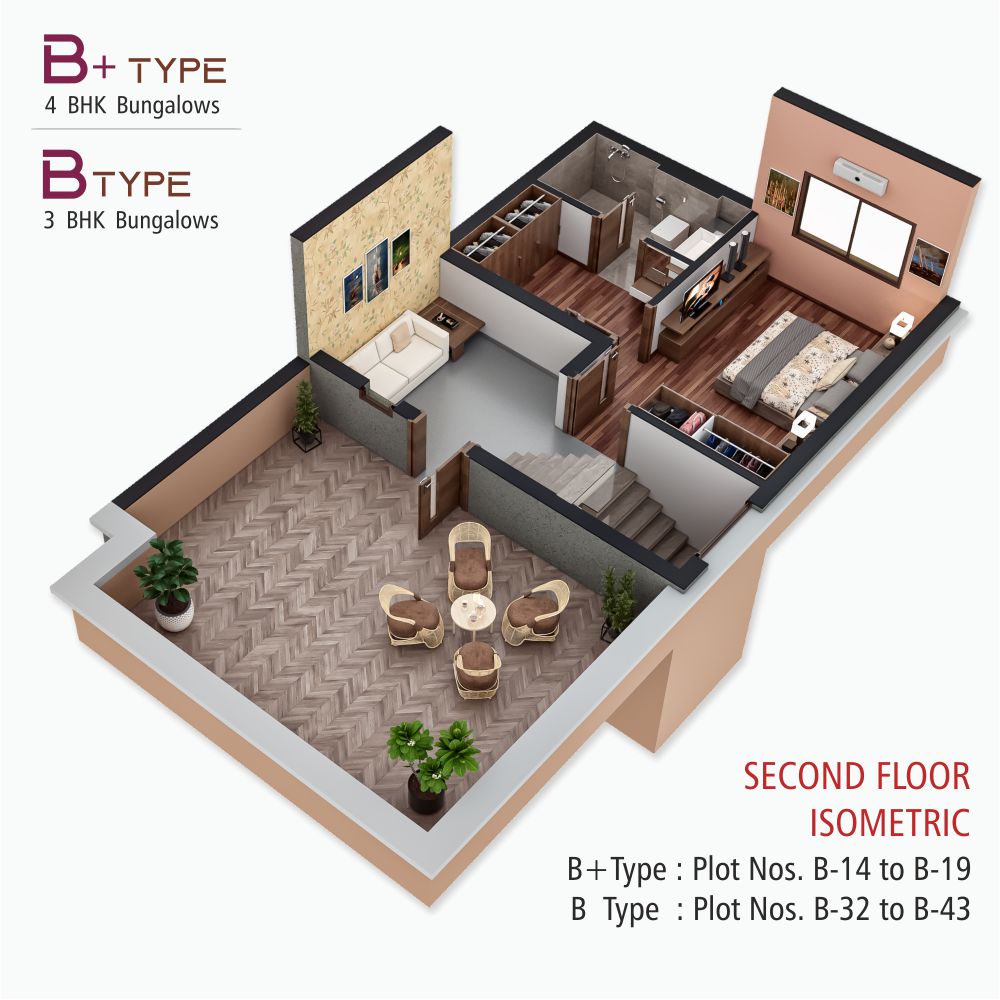 B+ Type (Plot No. B-14 to B-19) / B Type (Plot No. B-32 to B-43)